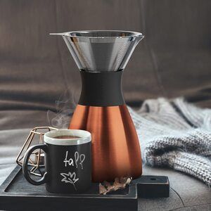Asobu Copper Pour Over Coffee Maker 1 Liter Stainless Steel New in Box